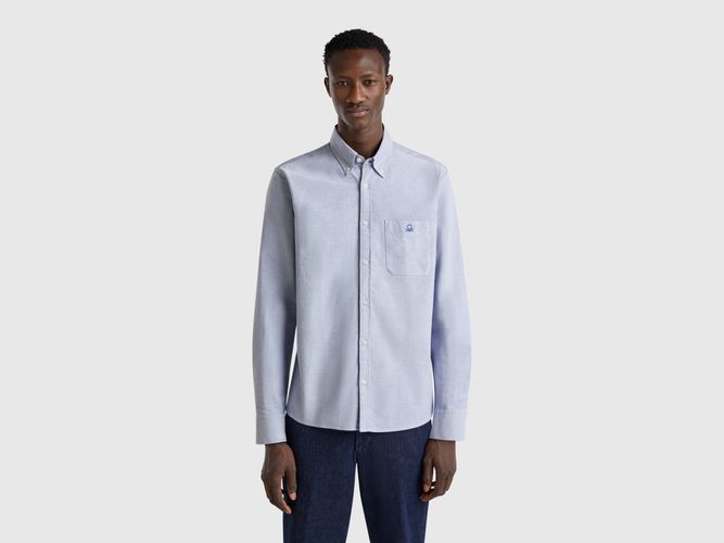 Benetton, Chemise Boutonnée Coupe Classique, taille XXL, Bleu - United Colors of Benetton - Modalova