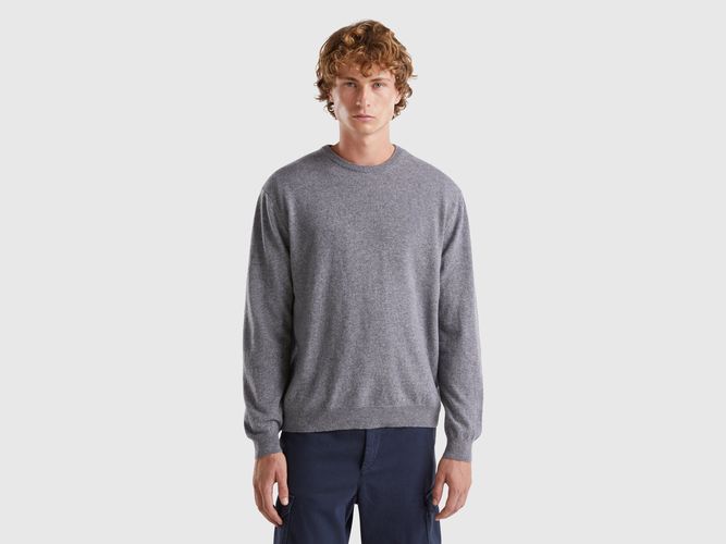 Benetton, Pull Gris Foncé En Pure Laine Mérinos, taille XXL, Gris Foncé - United Colors of Benetton - Modalova