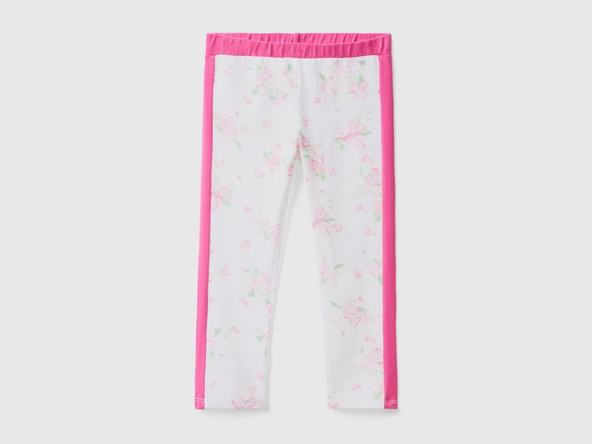Benetton, Leggings Con Stampa A Fiori, taglia 98, Bianco, Bambini - United Colors of Benetton - Modalova