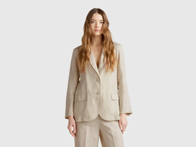 Benetton, Blazer En Pur Lin, taille, - United Colors of Benetton - Modalova