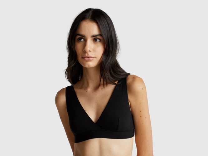 Benetton, Soutien-gorge Triangle En Coton Extensible, taille 100, Noir - United Colors of Benetton - Modalova