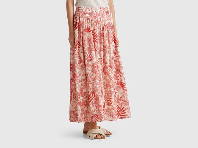 Benetton, Jupe Longue À Imprimé Tropical, taille L, Fraise - United Colors of Benetton - Modalova