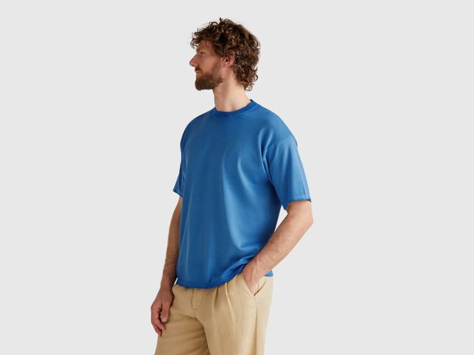 Benetton, T-shirt Coupe Classique, taille XXL, Bleu - United Colors of Benetton - Modalova