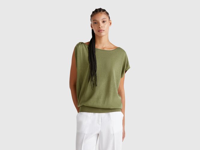 Benetton, Pull Asymétrique En Lin Mélangé, taille L - United Colors of Benetton - Modalova