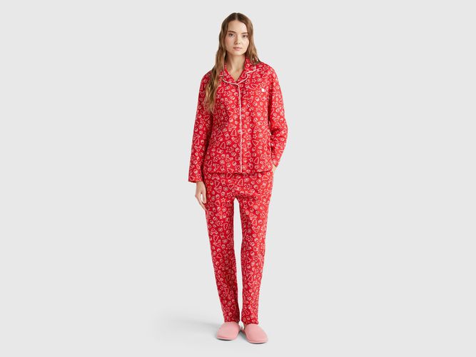 Benetton, Pyjama De Noël En Flanelle, taille L, Rouge - United Colors of Benetton - Modalova