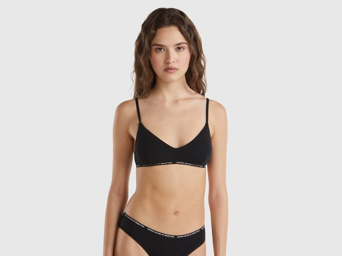 Benetton, Brassière En Coton Stretch, taille 100, Noir - United Colors of Benetton - Modalova
