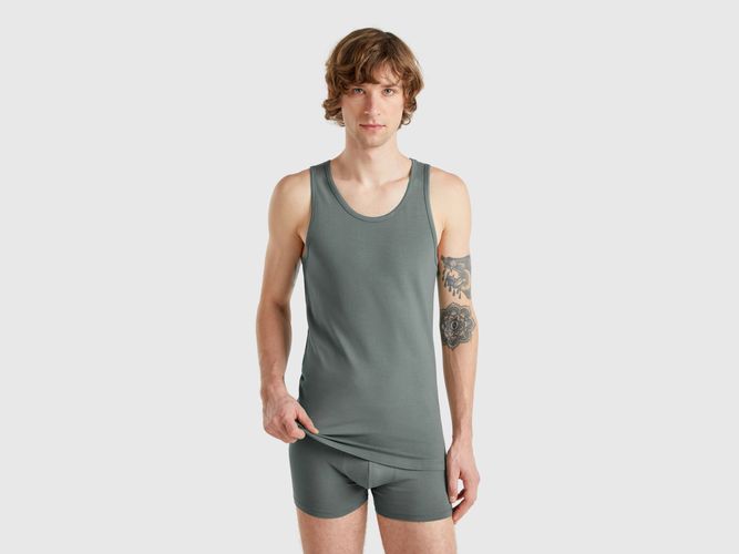 Benetton, Débardeur En Coton Stretch, taille XXL, Vert Clair - United Colors of Benetton - Modalova