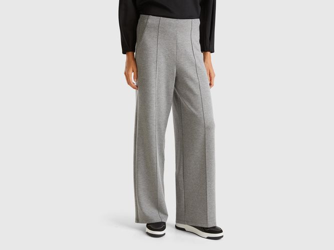 Benetton, Pantalon Léger En Mélange De Coton Et Modal, taille XS, Gris Clair - United Colors of Benetton - Modalova