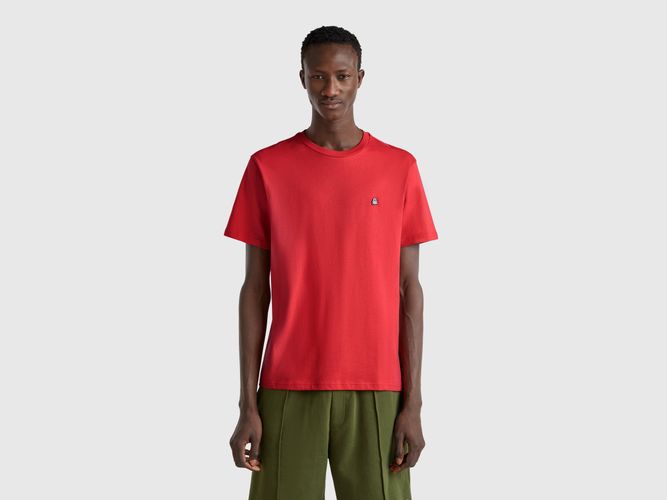 Benetton, T-shirt Basique En Coton, taille L, Rouge Brique - United Colors of Benetton - Modalova