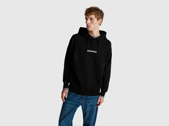 Benetton, Sweat À Capuche Avec Imprimé, taille XXL, Noir - United Colors of Benetton - Modalova