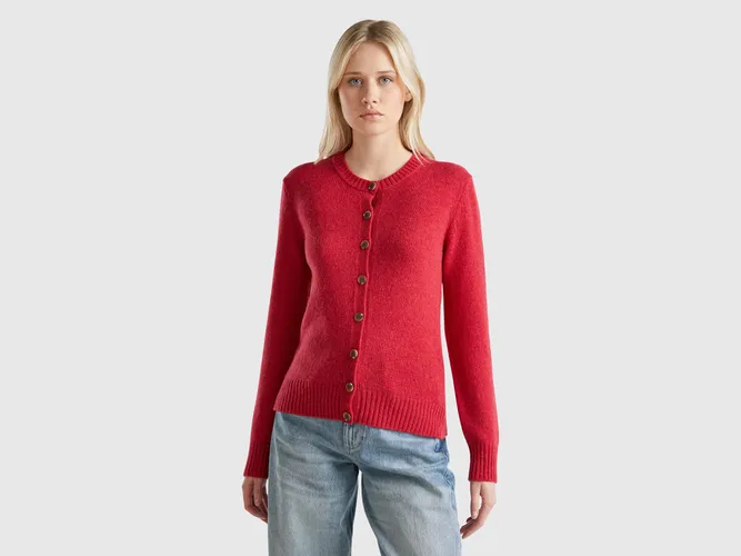 Benetton, Gilet En Pure Laine Shetland, taille M, Rouge - United Colors of Benetton - Modalova