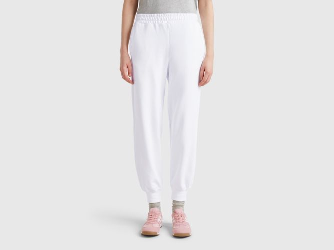 Benetton, Pantalon De Jogging En Pur Coton, taille L, Blanc - United Colors of Benetton - Modalova