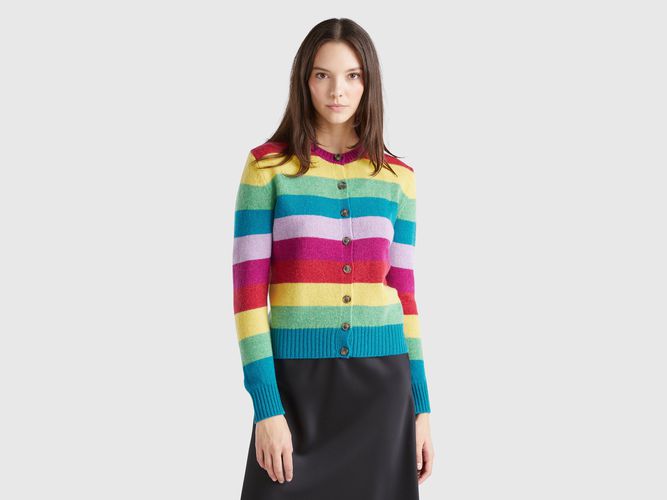 Benetton, Gilet Rayé En Pure Laine Shetland, taille L, Multicolore - United Colors of Benetton - Modalova