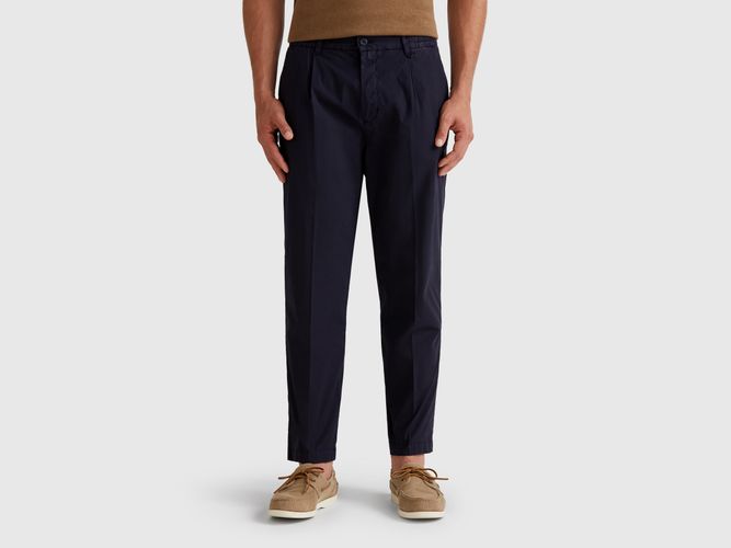 Benetton, Pantalon Léger En Coton, taille 42, Bleu Foncé - United Colors of Benetton - Modalova