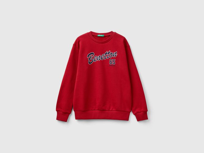 Benetton, Felpa Con Stampa Logo, taglia L, Rosso, Bambini - United Colors of Benetton - Modalova