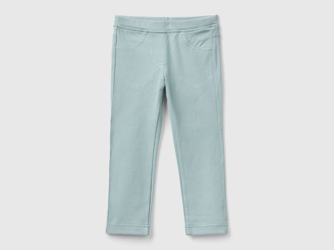 Benetton, Pantaloni In Felpa Super Stretch, taglia 104, Grigio Perla, Bambini - United Colors of Benetton - Modalova