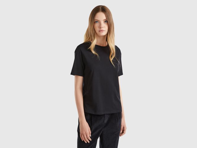 Benetton, T-shirt 100 % Coton À Manches Courtes, taille L, Noir - United Colors of Benetton - Modalova