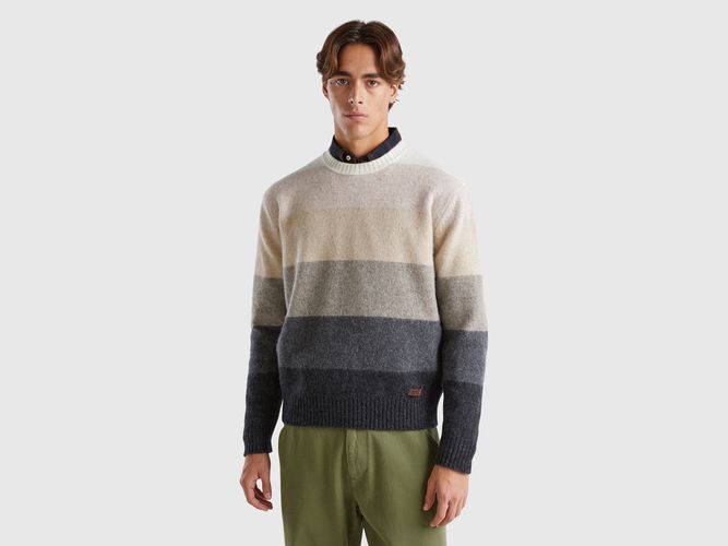 Benetton, Pull À Rayures En Pure Laine Shetland, taille XXL, Multicolore - United Colors of Benetton - Modalova