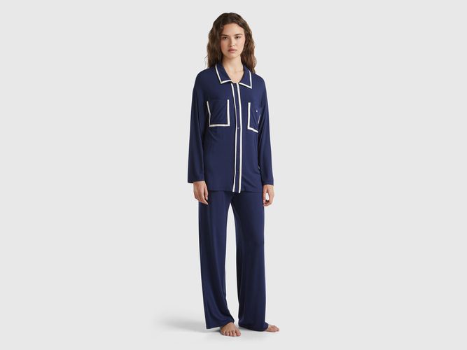 Benetton, Pyjama En Modal, taille L, Bleu Foncé - United Colors of Benetton - Modalova