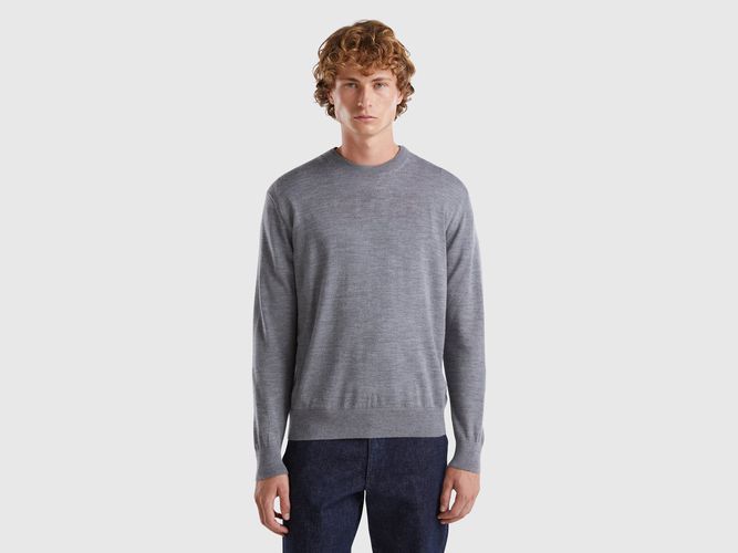 Benetton, Pull Gris Foncé En Pure Laine Mérinos, taille XXL, Gris Foncé - United Colors of Benetton - Modalova