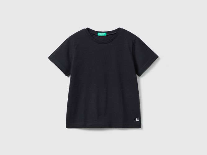 Benetton, T-shirt In Cotone Biologico, taglia 98, Nero, Bambini - United Colors of Benetton - Modalova