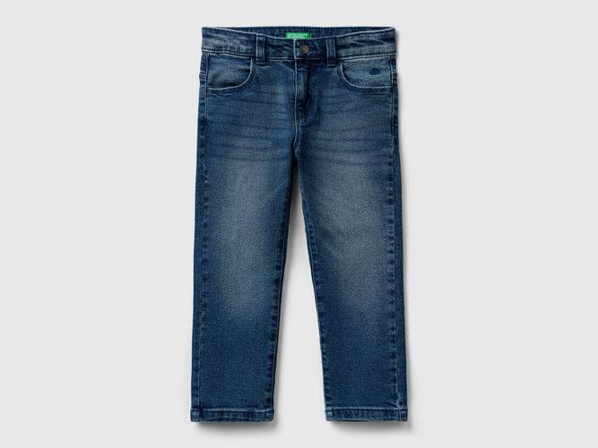 Benetton, Jeans Slim Fit "eco-recycle", taglia 104, Blu Scuro, Bambini - United Colors of Benetton - Modalova