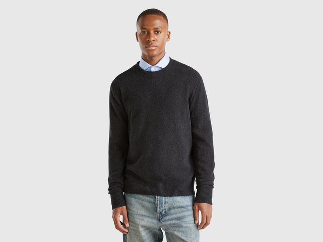 Benetton, Pull Bouclé À Col Rond, taille XXL, Gris Foncé - United Colors of Benetton - Modalova