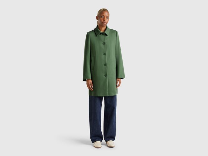 Benetton, Manteau En Viscose Mélangée, taille, Vert - United Colors of Benetton - Modalova