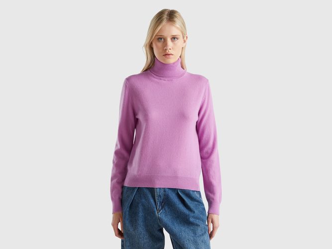 Benetton, Pull À Col Roulé Lilas En Pur Cachemire, taille L, Lilas - United Colors of Benetton - Modalova