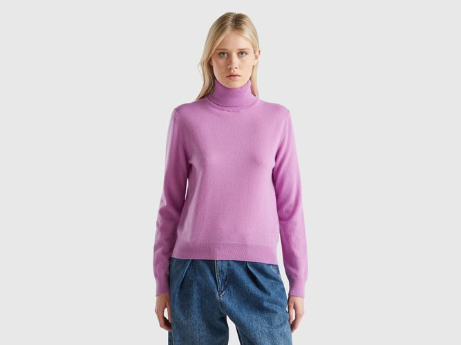 Benetton, Pull À Col Roulé Lilas En Pur Cachemire, taille S, Lilas - United Colors of Benetton - Modalova