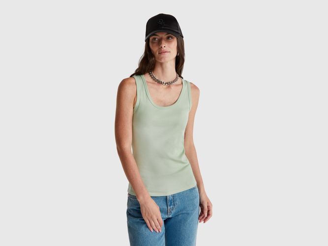 Benetton, Débardeur Vert Sauge En Pur Coton, taille L, Vert Clair - United Colors of Benetton - Modalova