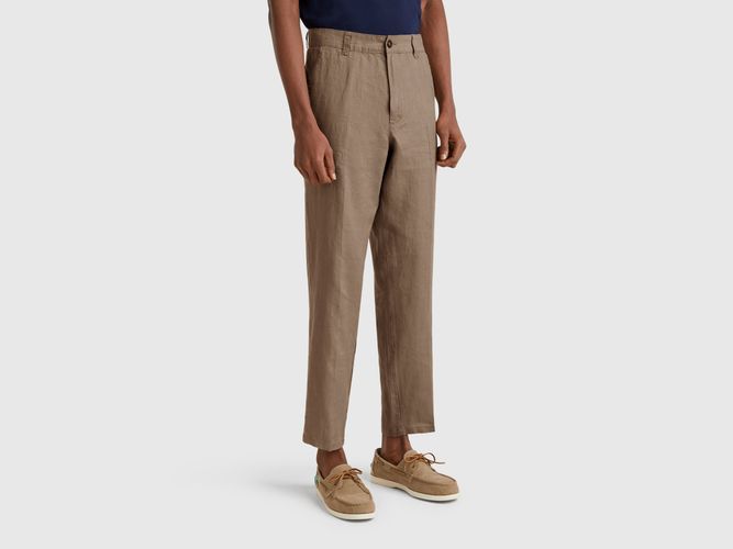 Benetton, Chino En Pur Lin, taille 42, - United Colors of Benetton - Modalova