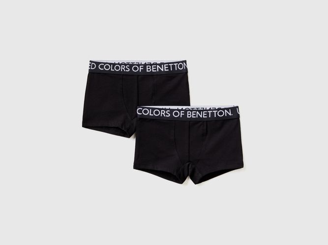 Benetton, Due Boxer Con Elastico Logato, taglia L, Nero, Bambini - United Colors of Benetton - Modalova