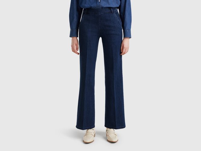 Benetton, Jean Évasé Avec Zip, taille, Bleu - United Colors of Benetton - Modalova