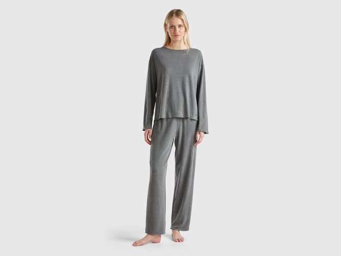 Benetton, Pyjama En Coton Chaud Stretch, taille L, Gris - United Colors of Benetton - Modalova