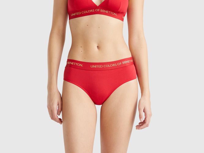 Benetton, Culotte En Coton Stretch, taille L, Rouge - United Colors of Benetton - Modalova