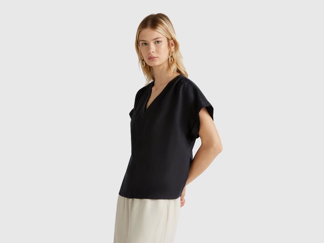 Benetton, Chemisier Pur Lin, taille S, Noir - United Colors of Benetton - Modalova