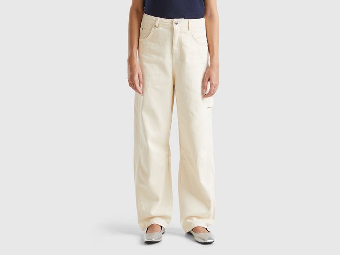 Benetton, Pantalon Baggy, taille 26, Crème - United Colors of Benetton - Modalova