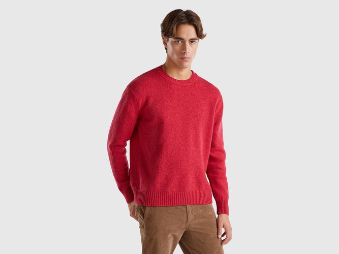 Benetton, Pull Relaxed Fit En Pure Laine Shetland, taille L, Corail - United Colors of Benetton - Modalova