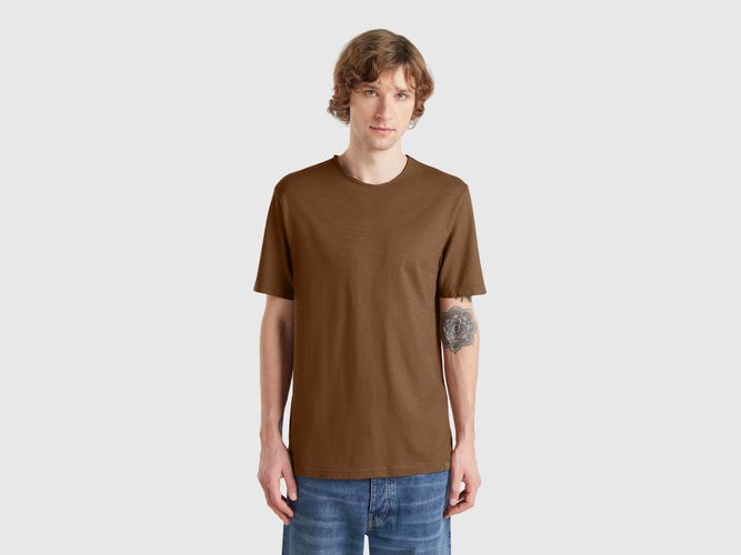 Benetton, T-shirt Marron En Coton Flammé, taille XXL, Marron - United Colors of Benetton - Modalova