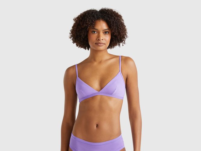 Benetton, Soutien-gorge En Coton Bio Super Stretch, taille 95, Bleu Pervenche - United Colors of Benetton - Modalova