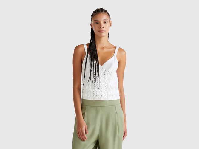 Benetton, Haut En Crochet, taille L, Blanc - United Colors of Benetton - Modalova