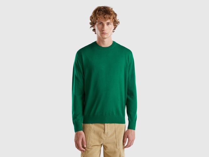 Benetton, Pull Vert En Pure Laine Mérinos, taille XXL, Vert - United Colors of Benetton - Modalova