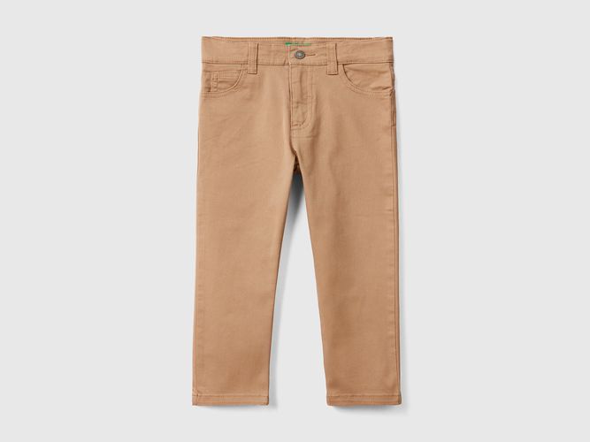 Benetton, Pantaloni Slim Fit Cinque Tasche, taglia 116, Cammello, Bambini - United Colors of Benetton - Modalova