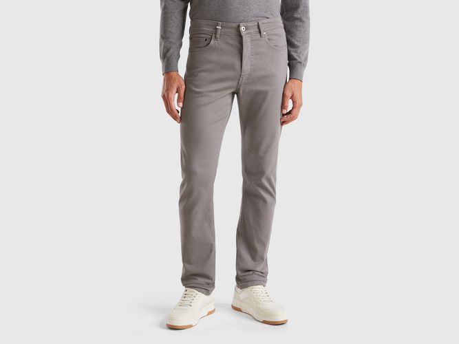 Benetton, Pantalon Slim À Cinq Poches, taille 28, Gris Foncé - United Colors of Benetton - Modalova