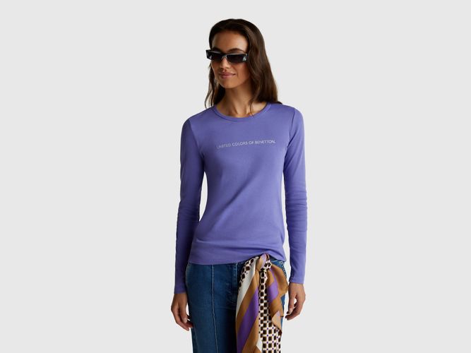 Benetton, T-shirt À Manches Longues 100 % Coton, Taille: S - United Colors of Benetton - Modalova