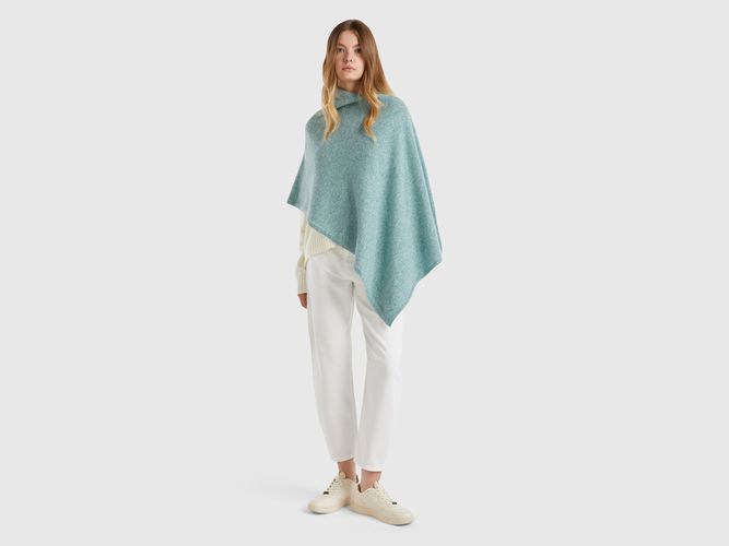 Benetton, Cape En Pure Laine Shetland, taille OS, Bleu Vert - United Colors of Benetton - Modalova