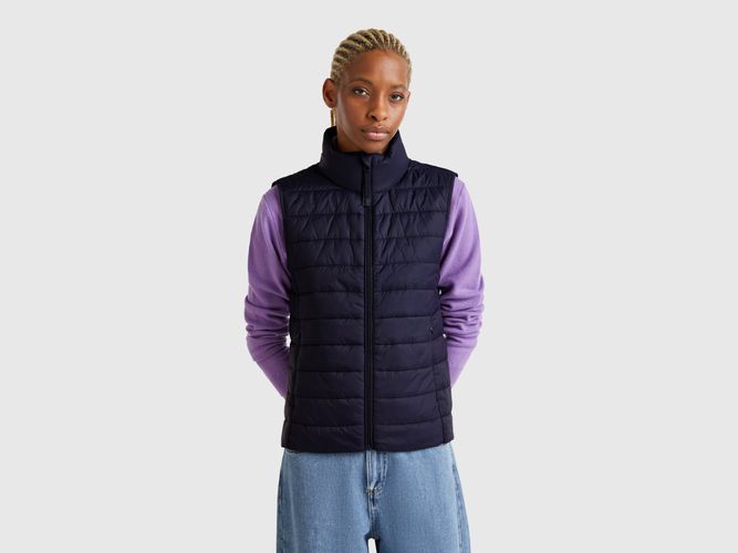 Benetton, Gilet Sans Manches Coupe Slim Avec Rembourrage, taille L, Bleu Foncé - United Colors of Benetton - Modalova