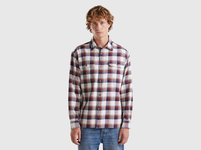 Benetton, Surchemise En Flanelle Tartan, taille XXL, Multicolore - United Colors of Benetton - Modalova