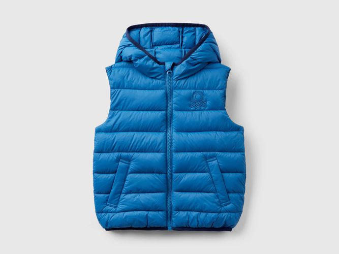 Benetton, Gilet Imbottito Con Cappuccio, taglia 104, Blu, Bambini - United Colors of Benetton - Modalova